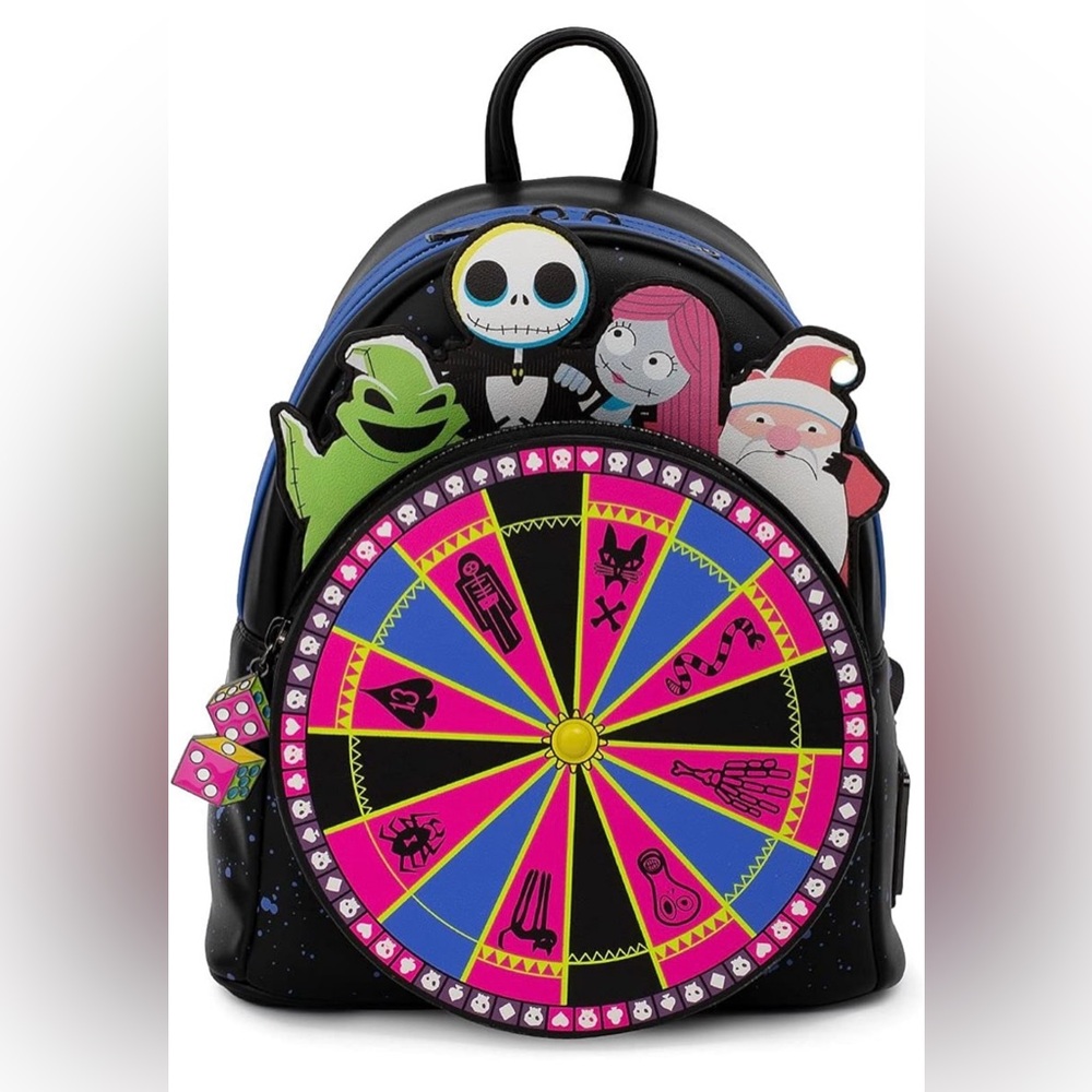 Loungefly Disney Nightmare Before Christmas Oogie Boogie Wheel Backpack